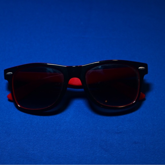Dark Tinted Sunglasses (Black and Red Frame) - Picture 1 of 2